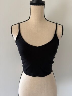 Sunday Best Black V-Neck Cropped Camisole